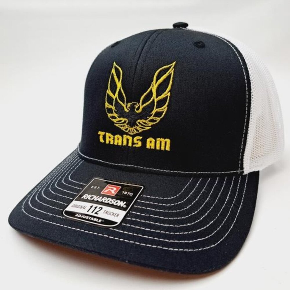 Retro 80s Trans Am Firebird Trucker Mesh Pontiac Curved Bill Hat Cap Muscle Car